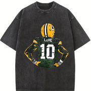 Roll with the Packers Vintage Washed T-Shirt in Black