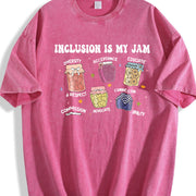 Inclusion Is My Jam Vintage Washed T-Shirt in Red
