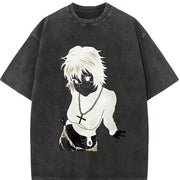 Hunter X Hunter Shizuku Murasaki Vintage Washed T-Shirt in Black
