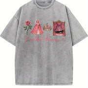 Retro Wildest Dreams Vintage Washed T-Shirt in Gray