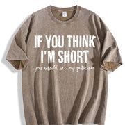 Saying Humor Cute Unisexs Vintage Washed T-Shirt in Brown