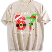Six Seven Vintage Washed T-Shirt in Beige