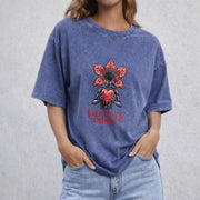 Valentine's Things vintage washed oversized T-shirt in Blue