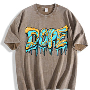 1 Pcs Heavy Adorable Vintage Washed T-Shirt in Brown