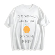 Camiseta Graciosa Para Latinos Hispanos in Spanish. Cotton T-Shirt in White