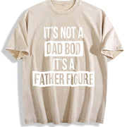 It's Not a Dad Bod It's Vintage Washed T-Shirt in Beige