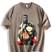 Iron Mike Undisputed Champion vintage washed oversized T-shirt in Brown
