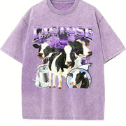 Lactose Tolerant Bootleg Vintage Washed T-Shirt in Purple