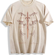 The Bat Boys Acotar The Bat Boys The Night Court vintage washed oversized T-shirt in Beige