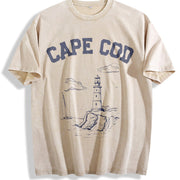Cape Cod Cape Cod Travel Cape Cod Massachusetts Vintage Washed T-Shirt in Beige