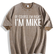 1 Pcs Heavy Adorable Vintage Washed T-Shirt in Brown