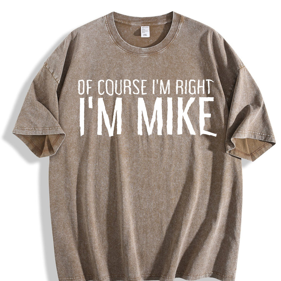 1 Pcs Heavy Adorable Vintage Washed T-Shirt in Brown