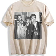Chris Farley David Spade & Adam Sandler Comedy vintage washed oversized T-shirt in Beige