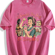 Retro Sarcasm I Sprinkle This Stuff on Everything Vintage Washed T-Shirt in Red