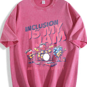 Inclusion Is My Jam Vintage Washed T-Shirt in Red