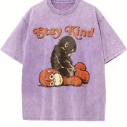 Team Punch Monkey – Baby Monkey Punch vintage washed oversized T-shirt in Purple