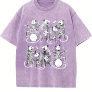Possum Rock Band ® Vintage Washed T-Shirt in Purple