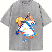 John Daly Golf of America 4th of July Vintage Washed T-Shirt in Gray