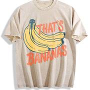 That's Bananas Retro Fruit Meme Vintage Washed T-Shirt in Beige