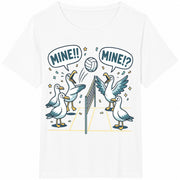 Mine Mine Seagull Volleyball Cotton T-Shirt in White