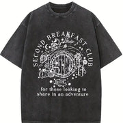 Second House One-piece Vintage Washed T-Shirt in Black