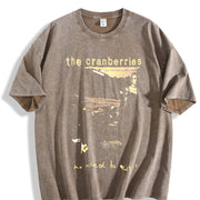 & Moisture-wicking Vintage Washed T-Shirt in Brown