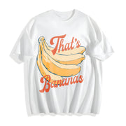 That's Bananas Cute Cotton T-Shirt in White