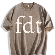 Subtle Anti Trum FDT Vintage Washed T-Shirt in Brown