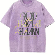 God Has a Plan Vintage Washed T-Shirt in Purple