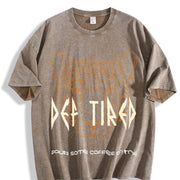 Coffee Tiger Vintage Washed T-Shirt in Brown