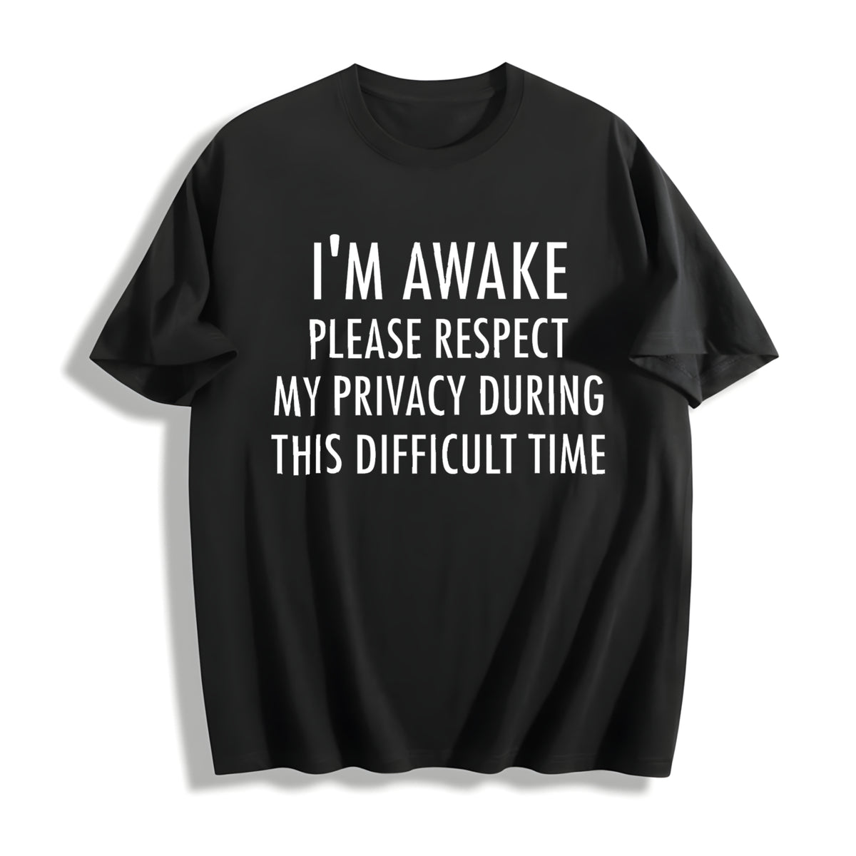 Premium I'm Awake Cotton T-Shirt in Black
