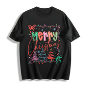 Christmas Coquette Cotton T-Shirt in Black