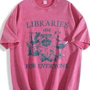 Libraries Are for Everyone Vintage Washed T-Shirt in Red