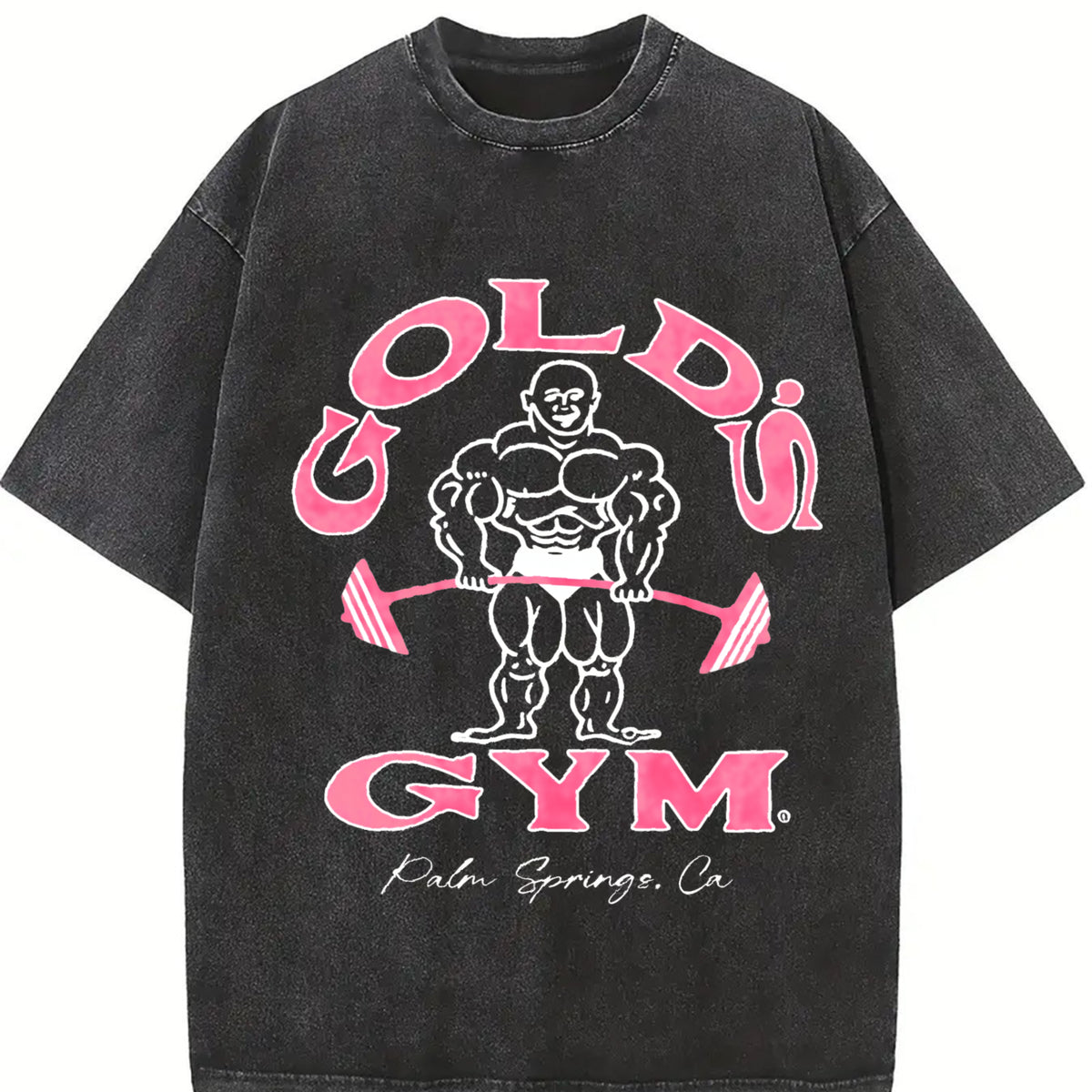 GOLD‘S GYM vintage washed oversized T-shirt in Black