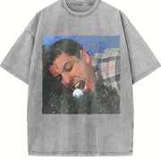 Happy Gilmore Golf Comedy vintage washed oversized T-shirt in Gray