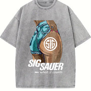 Sig Sauer Tactical Lifestyle Vintage Washed T-Shirt in Gray
