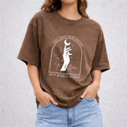 They Didn't Burn Witches vintage washed oversized T-shirt in Brown