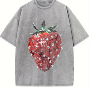 Stylish Girlfriends Vintage Washed T-Shirt in Gray