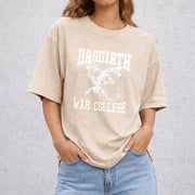Basgiath War College vintage washed oversized T-shirt in Beige