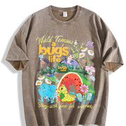 A Bug's Life A Bug's Land Ride Family trip vintage washed oversized T-shirt in Brown