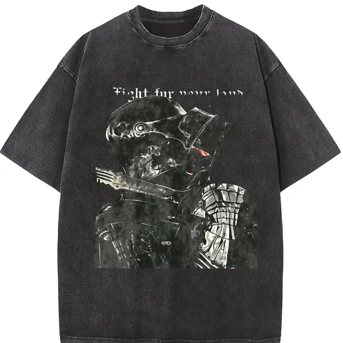 Knight Is Perfect for Date Vintage Washed T-Shirt in Black