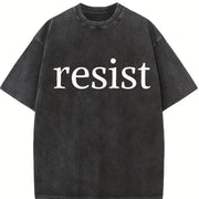 Resist Vintage Washed T-Shirt in Black