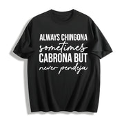 Short-sleeved Round-neck with a Mexican Cotton T-Shirt in Black