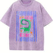 Later Gator Offensive Alligator vintage washed oversized T-shirt in Purple