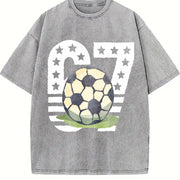 67 Soccer Vintage Washed T-Shirt in Gray