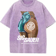Sig Sauer Tactical Lifestyle Vintage Washed T-Shirt in Purple