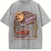 Retro Desert 90s Western Desert Vintage Washed T-Shirt in Gray