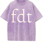 Subtle Anti Trum FDT Vintage Washed T-Shirt in Purple