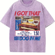 I Got That Dog In Me Keep 150 Dank Meme vintage washed oversized T-shirt in Purple