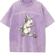 Off to My Sewing Room Quilter Vintage Washed T-Shirt in Purple